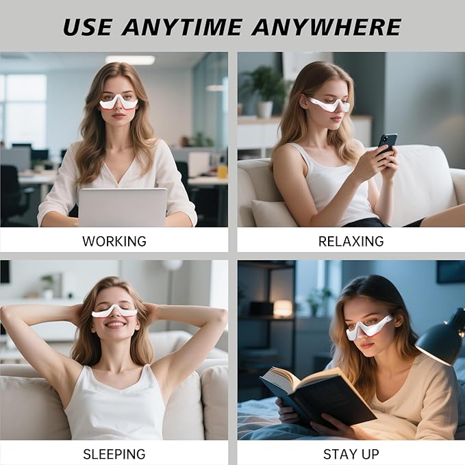 Red Eye Massager Under-Eye Glasses Massager Relieves Eye