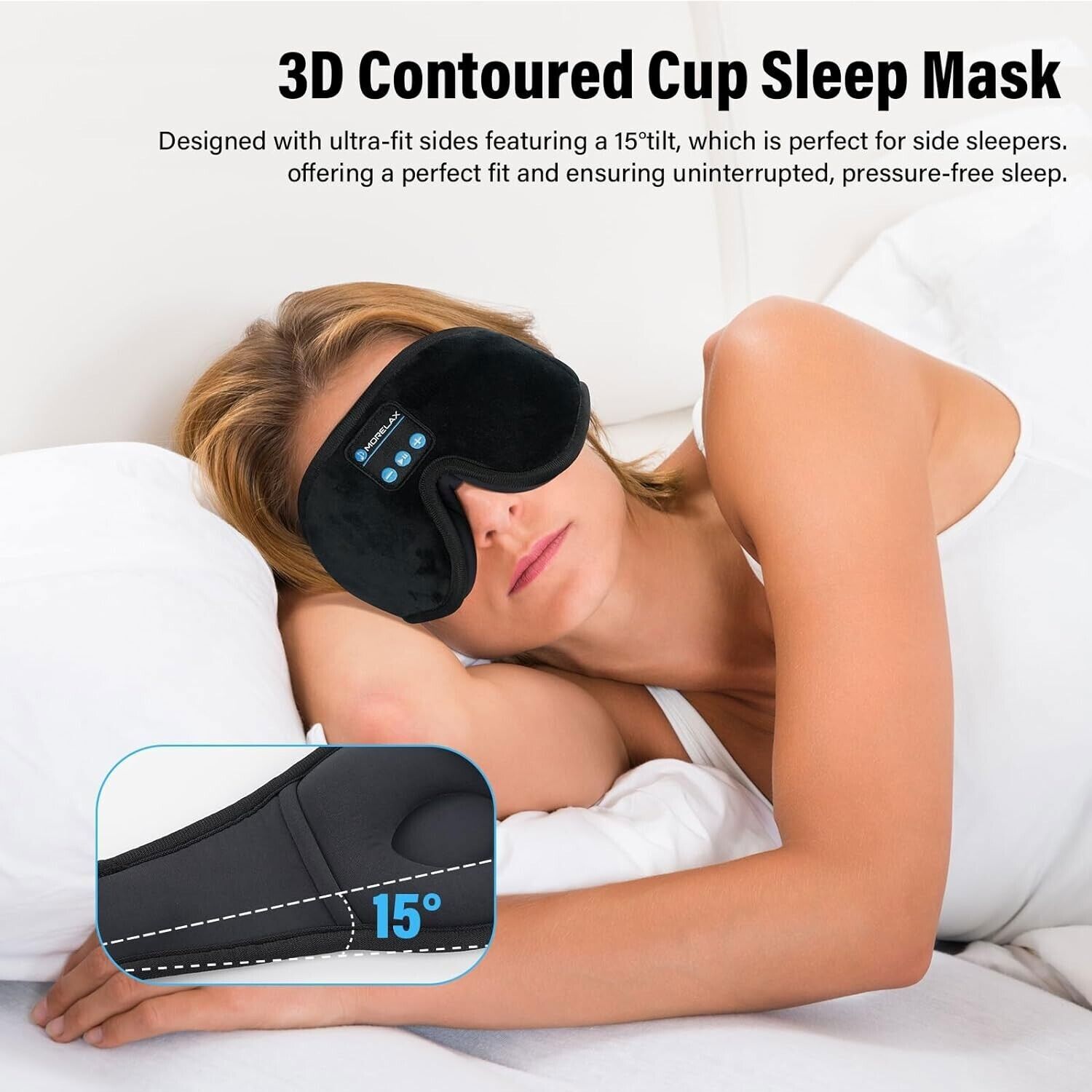 One Piece of 3D Wireless Sleep Mask Featuring