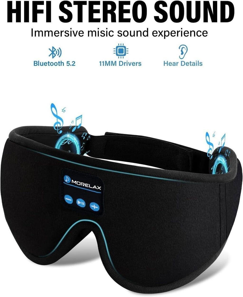 One Piece of 3D Wireless Sleep Mask Featuring